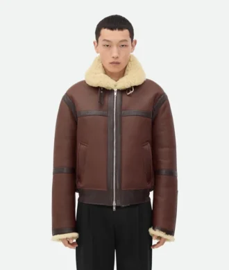 Blouson aviateur en peau de mouton