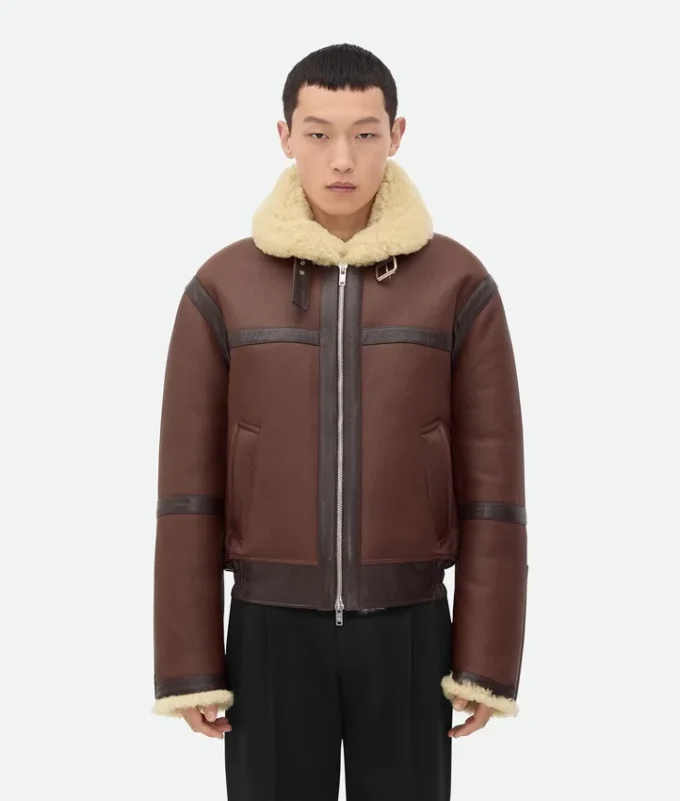 Blouson aviateur en peau de mouton Blouson aviateur en peau de mouton