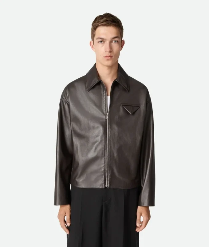 Blouson en cuir brillant Blouson en cuir brillant