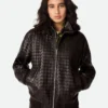 Blouson en cuir Intrecciato Blouson en cuir Intrecciato