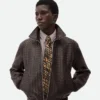 Blouson en cuir Intrecciato Blouson en cuir Intrecciato