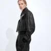Blouson en cuir Intrecciato Blouson en cuir Intrecciato