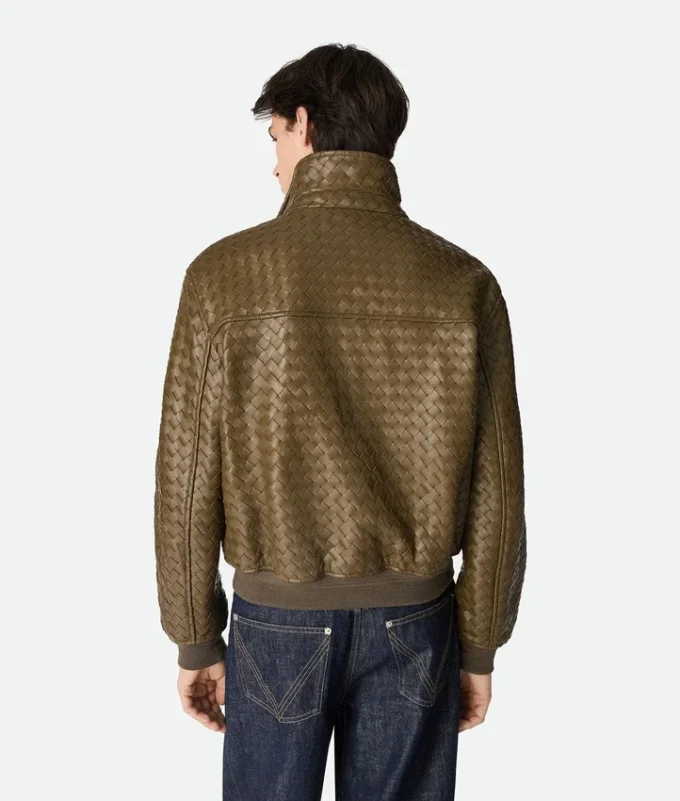 Blouson en cuir Intrecciato Blouson en cuir Intrecciato