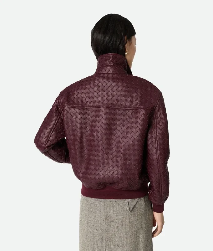 Blouson en cuir Intrecciato Blouson en cuir Intrecciato