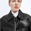 Blouson en cuir Intrecciato Blouson en cuir Intrecciato
