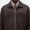 Blouson en cuir Intrecciato Blouson en cuir Intrecciato