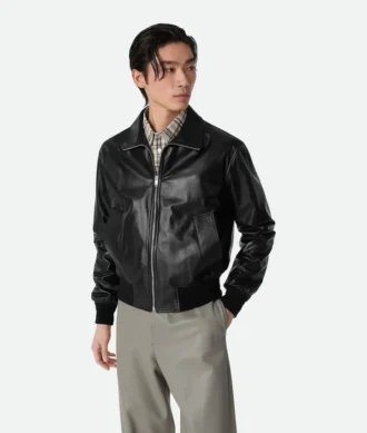 Blouson en cuir nappa