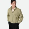 Blouson en cuir suédé Intrecciato