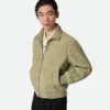 Blouson en cuir suédé Intrecciato