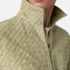 Blouson en cuir suédé Intrecciato