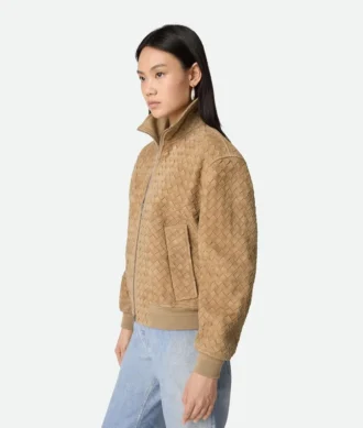 Blouson en daim Intrecciato