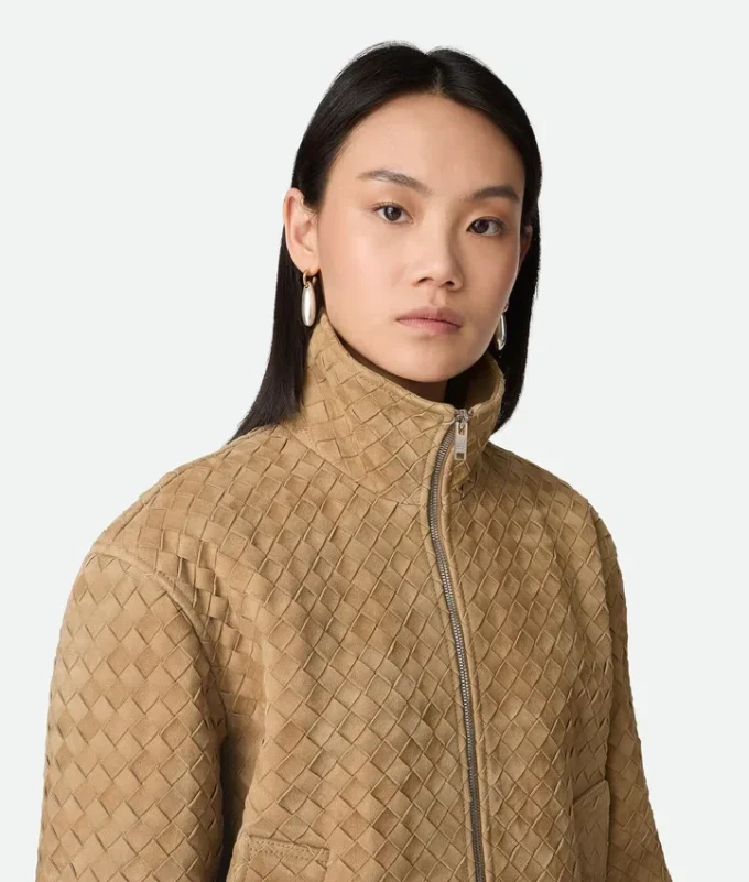 Blouson en daim Intrecciato Blouson en daim Intrecciato