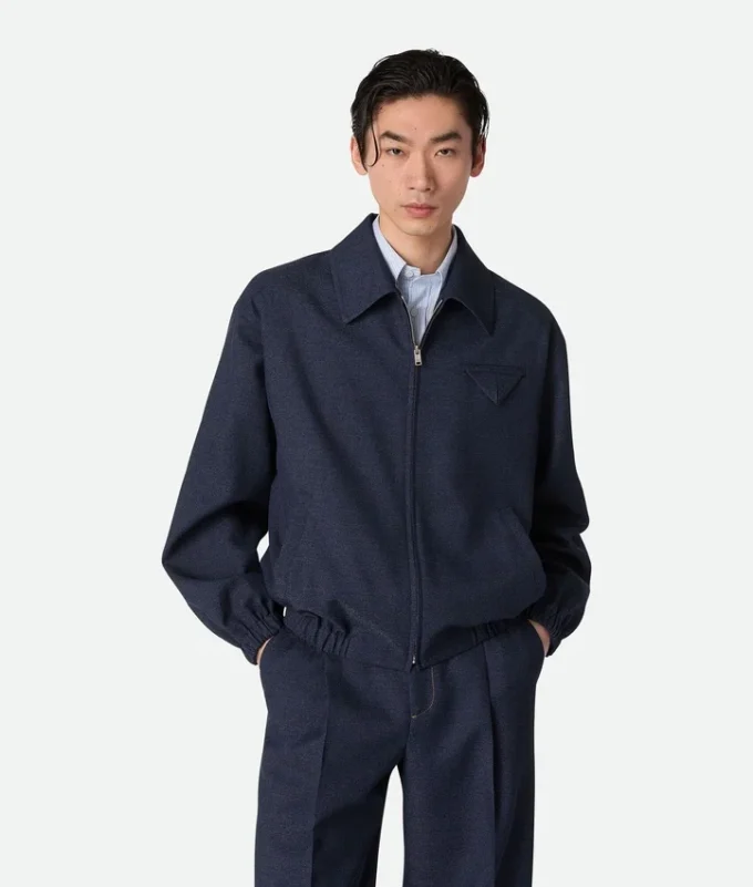 Blouson en laine mélangée