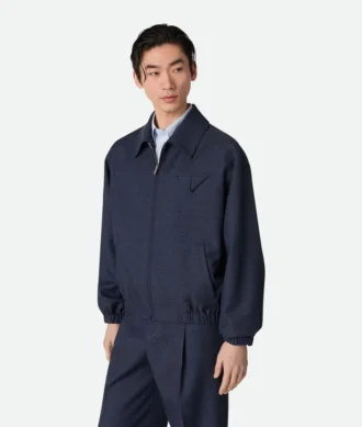 Blouson en laine mélangée