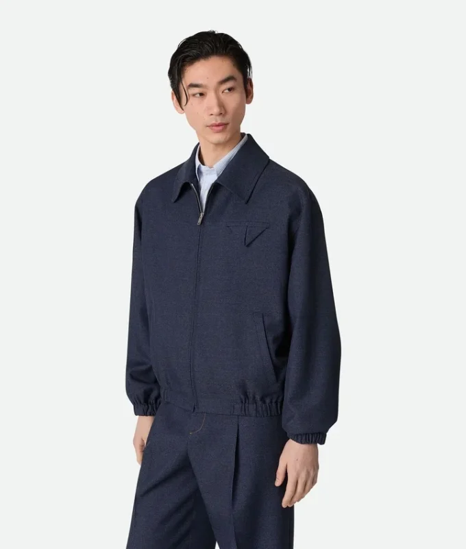 Blouson en laine mélangée