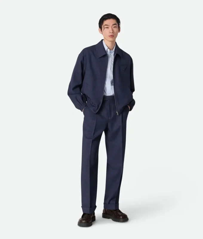 Blouson en laine mélangée