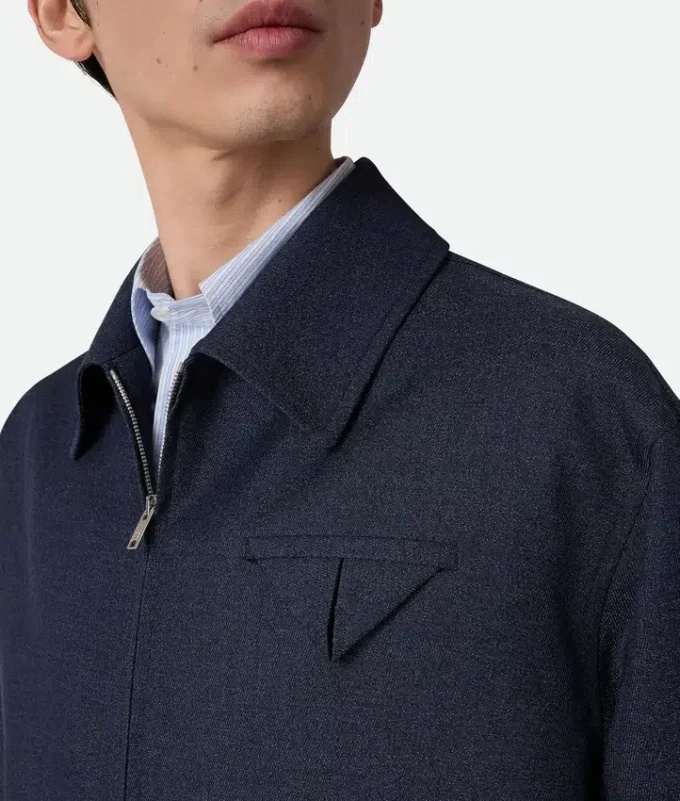 Blouson en laine mélangée