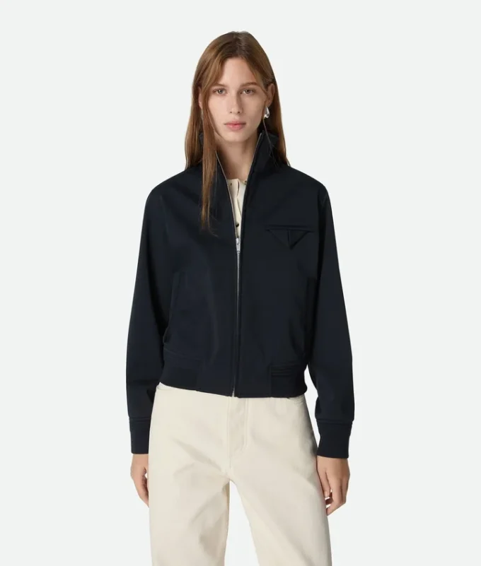 Blouson en laine technique contrecollée