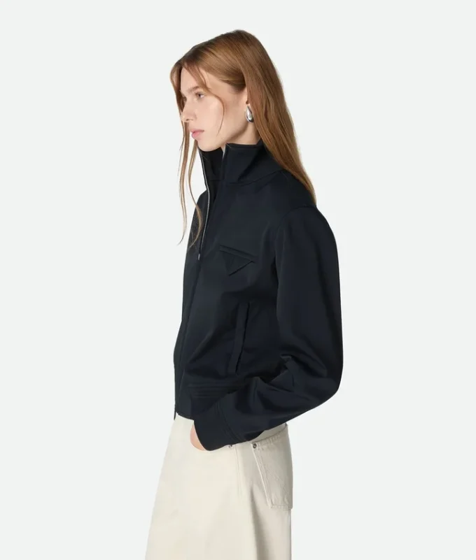 Blouson en laine technique contrecollée