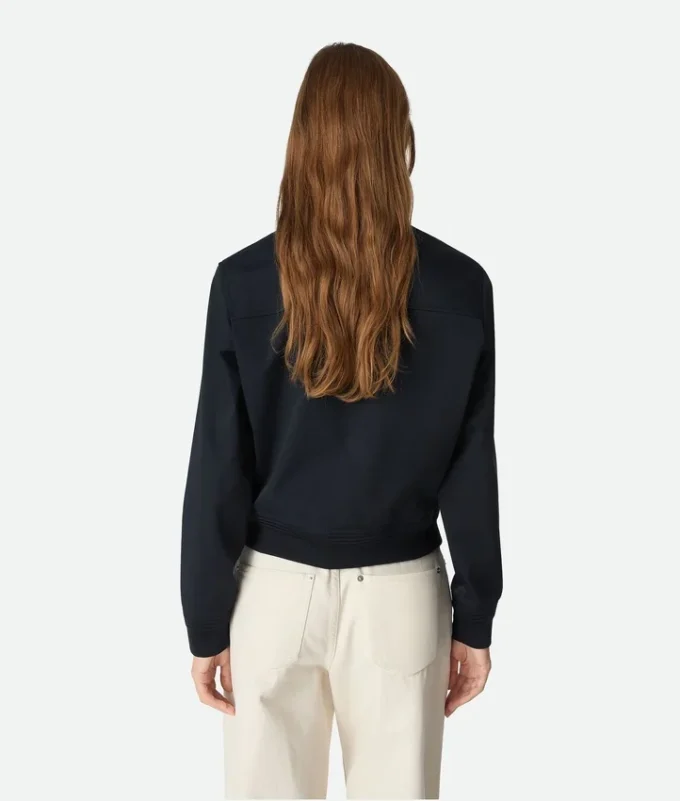 Blouson en laine technique contrecollée