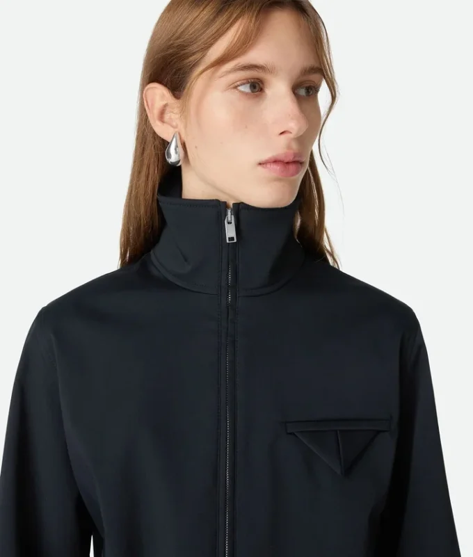 Blouson en laine technique contrecollée