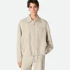 Blouson kimono en viscose et soie