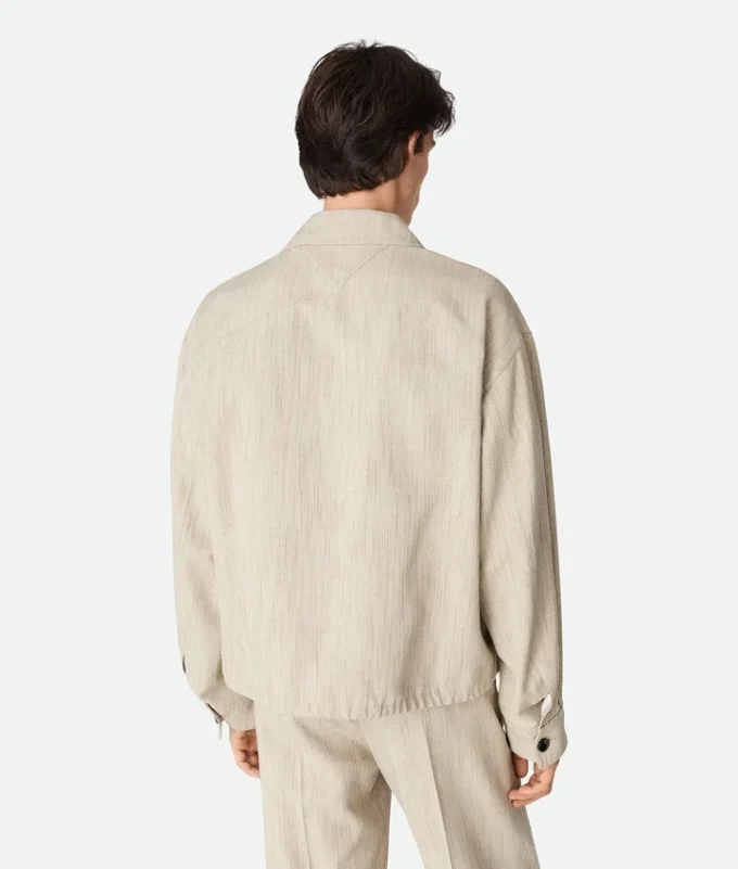 Blouson kimono en viscose et soie