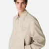 Blouson kimono en viscose et soie