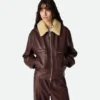 Blouson matelassé en cuir Blouson matelassé en cuir