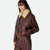 Blouson matelassé en cuir Blouson matelassé en cuir