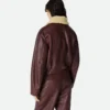 Blouson matelassé en cuir Blouson matelassé en cuir