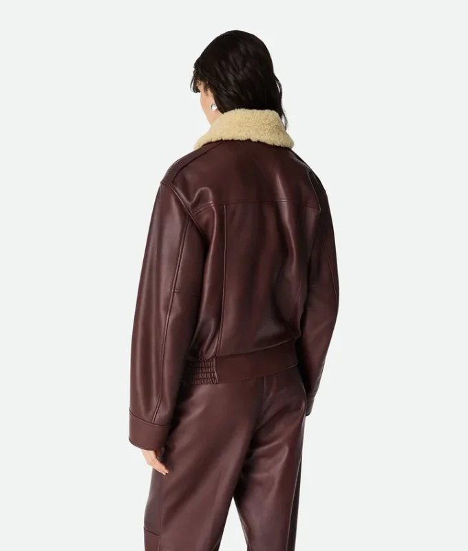 Blouson matelassé en cuir Blouson matelassé en cuir