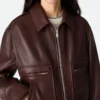 Blouson matelassé en cuir Blouson matelassé en cuir