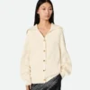 Cardigan en coton côtelé
