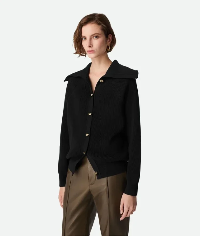 Cardigan en coton côtelé