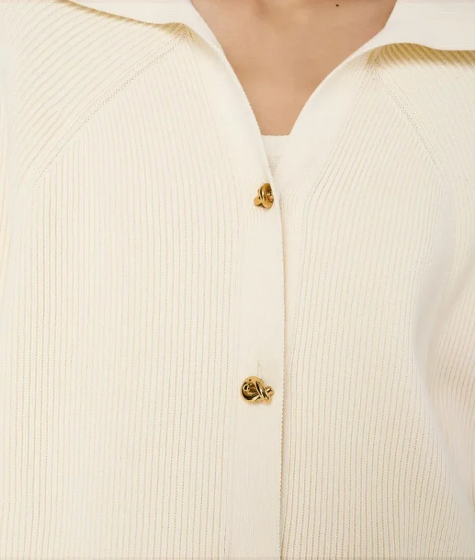 Cardigan en coton côtelé