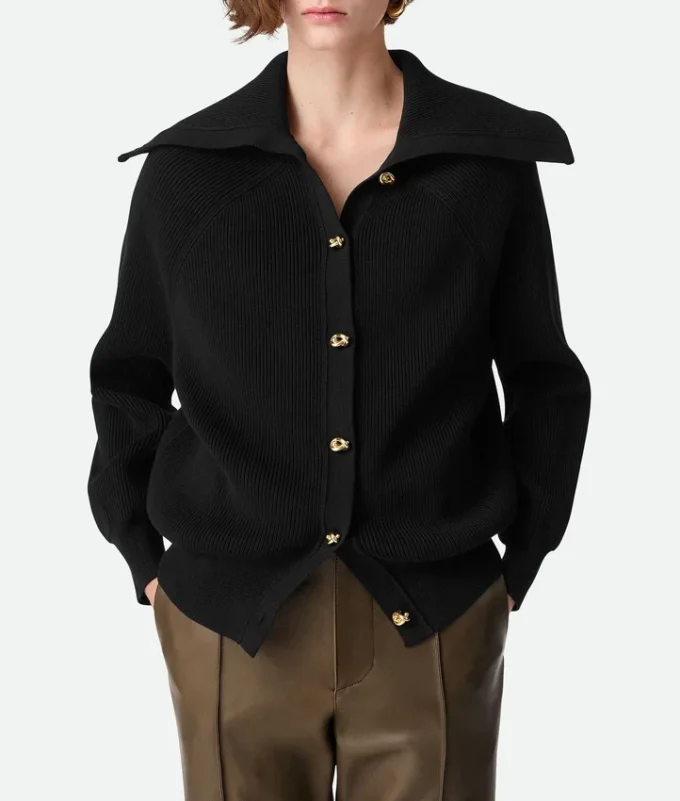 Cardigan en coton côtelé