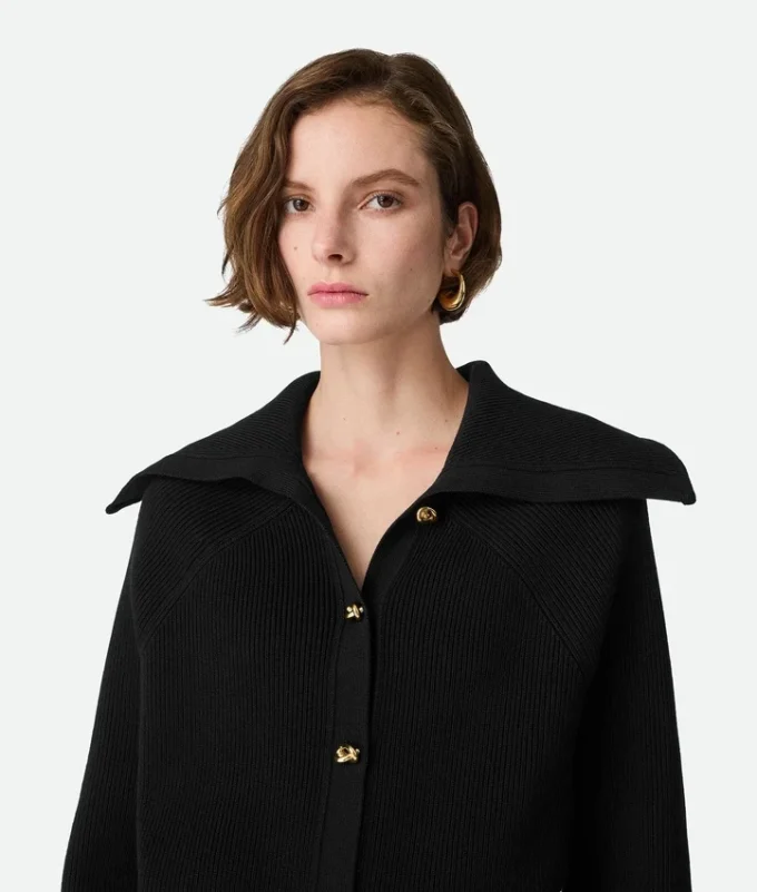 Cardigan en coton côtelé