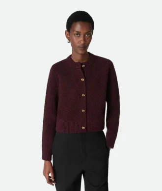 Cardigan en laine bouclée