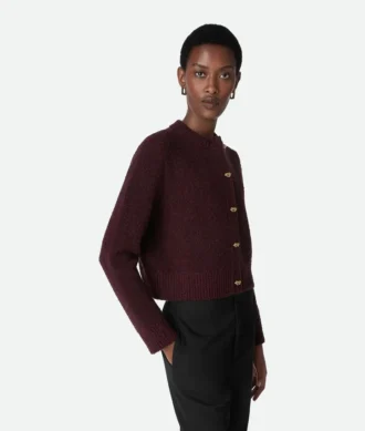 Cardigan en laine bouclée