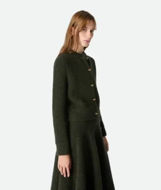 Cardigan en laine bouclée