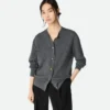Cardigan en laine à côtes