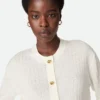 Cardigan en laine à côtes