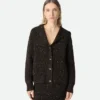 Cardigan en laine à côtes anglaises