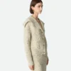 Cardigan en laine à côtes anglaises