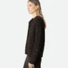 Cardigan en laine à côtes anglaises