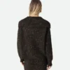Cardigan en laine à côtes anglaises