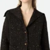 Cardigan en laine à côtes anglaises