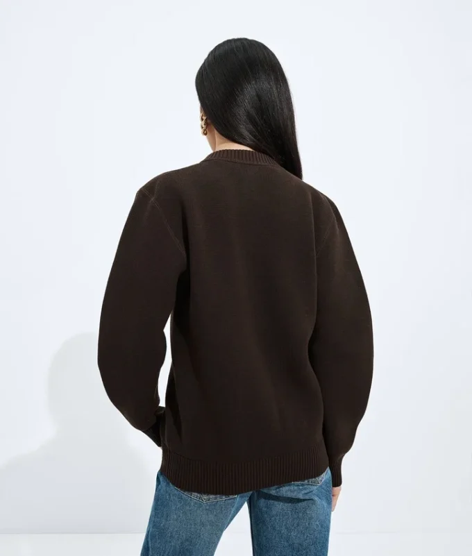 Cardigan en laine et coton