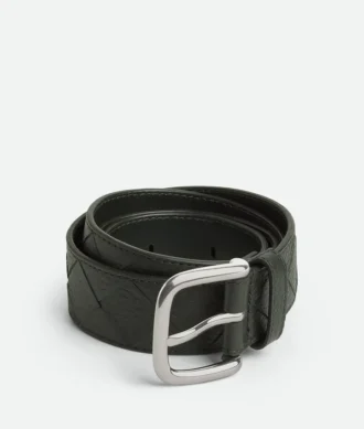 Ceinture en cuir de veau Intrecciato